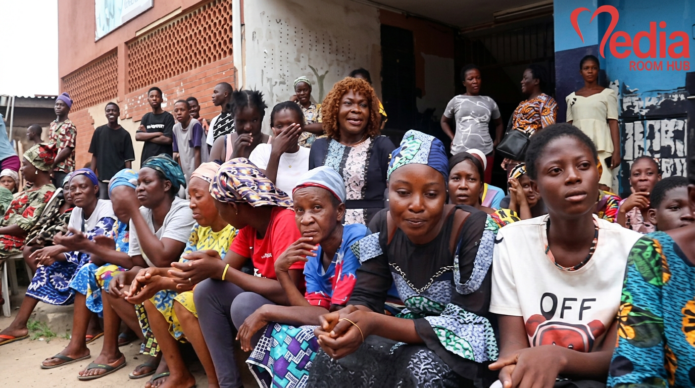 Community members gathered during an early foundation outreach